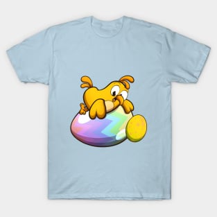 Cute Little Easter Chick With Easter Eggs T-Shirt